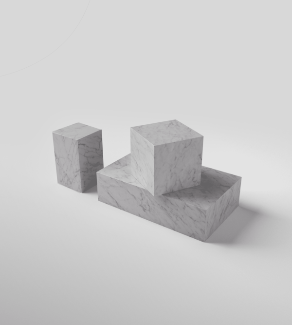 Cubi Set - Bianco Carrara Marmeren Blokken
